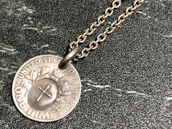 ヴィンテージ シルバー コイン ネックレス silver 925