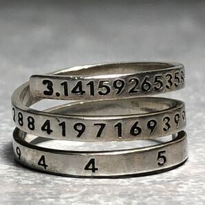 シルバーアクセサリー　円周率　リング　silver 925 指輪