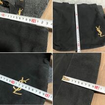 【ws330】イヴサンローラン YSL トートバッグ コットン 黒 ピンク ロゴ刺繍 Yves saint Laurent_画像5