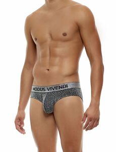 即決新品 MODUS VIVENDI モーダスビベンディ EXCLUSIVE Brief -M- ビキニブリーフ シルバー黒色 ラメ地 現品表記サイズ -M-