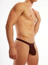 即決新品 N2N BB9 Little Beach Thong -S- T-バックスイムブリーフ Deep Burgundyこげ茶色　 現品表記サイズ S_画像2