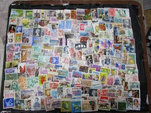 * used foreign stamp medium sized * large various approximately 200 sheets 