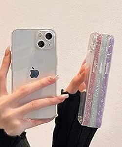 saymi's きらきら グリッター おしゃれ 韓国 iPhone14pro ケース 綺麗なキラキラケース ラメ 透明 クリア 可