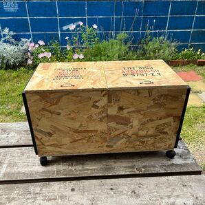 木製ボックス　BOX 収納　キャスター　アメリカン　おもちゃ箱　トイボックス　ベンチ