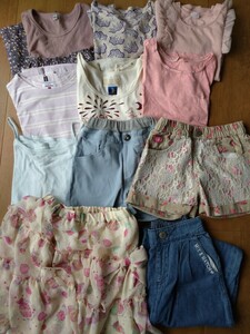 140 girl summer thing 11 point set set sale girl SET summer clothing T-shirt child clothes short pants tunic camisole 