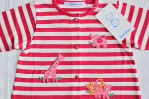 u new goods genuine article prompt decision 60cm Familia familiar coverall 7 minute height (7 minute sleeve ) made in Japan birth preparation celebration of a birth girl pink border animal 