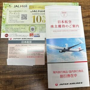 JAL Japan Air Lines акционер пригласительный билет 1 листов 2024 год 6 месяц 1 день ~2025 год 11 месяц 30 день 