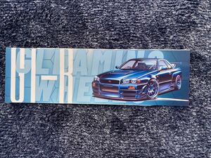 GT-R R34 防水 ステッカー カスタムカー 箱ステ USDM 日産 NISSAN ボックスステッカー 痛車