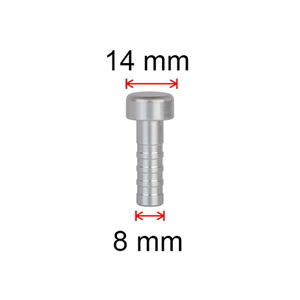 【送料無料】アルミ　メクラ栓　８mm　ブローオフバルブ・エアバキューム系・ラジエター系のホース栓に。 メクラ蓋 キャップ