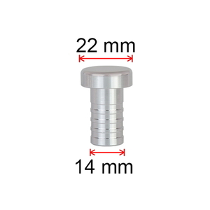 【送料180円・複数落札用】アルミ　メクラ栓　14mm　ブローオフバルブ・エアバキューム系・ラジエター系のホース栓に。 メクラ蓋 キャップ