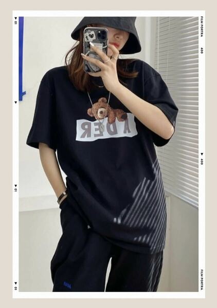 新品韓国　トップス　お洒落ティシャツ　半袖　Tシャツ