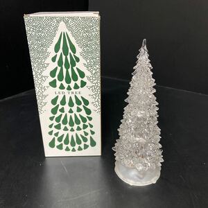 【1円スタート】LED TREE クリスマスツリー 27cm 【中古品】