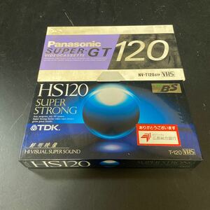 [ нераспечатанный ]VHS видео кассетная лента 120 минут 2 шт. комплект TDK Panasonic товары долгосрочного хранения 