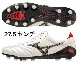 27.5cm 新品未使用 ミズノ モレリア ネオ 4 ジャパン JAPAN サッカースパイク P1GA233009 白 ホワイト