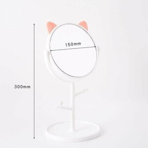  cat ear mirror mirror establish type accessory storage desk pretty cosmetics mirror white 