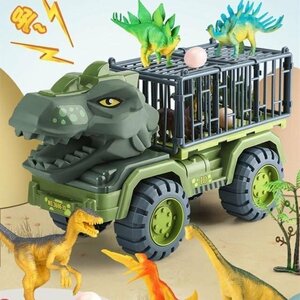 ［sunstore］★恐竜 車 おもちゃ トラックセット DIYカー ミニカーセット 恐竜フィギュア リターンカー 恐竜公園 恐竜の卵 プルバックカー