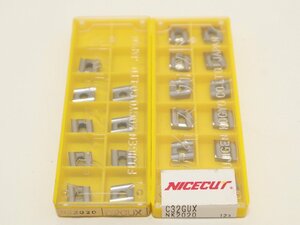 【未使用保管品】富士元 モミメン用 チップ C32GUX NK2020 12個 1ケース+9個 旋盤 工具 5-A039/1/60L