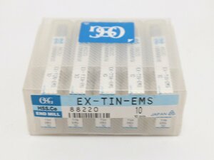 【未使用保管品】OSG EX-TIN-EMS 10 88220 エンドミル 1ケース 10本 旋盤 工具 5-A126/1/60P