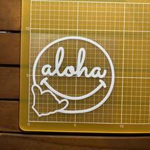 ⑥ 送料無料 aloha　白　ステッカー カッティングシール hawaii ハワイアン　USDM JDM_画像2