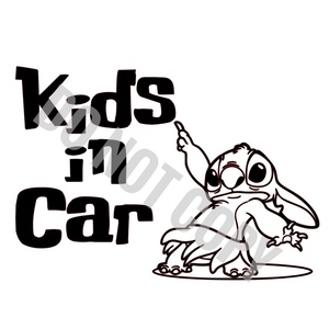 23 送料無料 Kids in Car 白　カッティングシール　ステッカー　キッズインカー　ベビーインカー　赤ちゃん