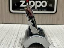 大量出品中!!【希少】未使用 2015年製 Zippo 'SINGAPORE' シンガポール 鏡面 シボ加工 シルバーカラー ジッポー ライター_画像6