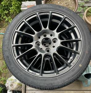 165/50R15 サマータイヤ&ホイール4本セット　ウェッズスポーツ SA72R プラチナシルバーブラック　サイズ15×5J インセット45