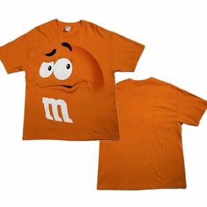 9128 M&M'S チョコレート オレンジ アメリカ 半袖Tシャツ XL