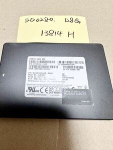 SD0280【中古動作品】SAMSUNG 内蔵 SSD 128GB /SATA 2.5インチ動作確認済み 使用時間13814H