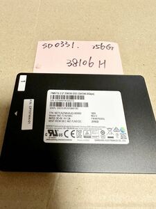 SD0331【中古動作品】SAMSUNG 内蔵 SSD 256GB /SATA 2.5インチ動作確認済み 使用時間38106H