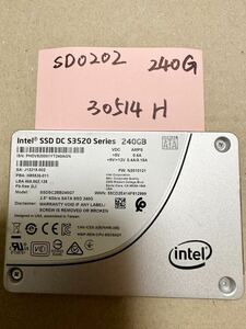 SD0202[ used operation goods ]INTEL built-in SSD 240GB /SATA 2.5 -inch operation verification ending period of use 30514H