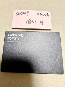 SD0209【中古動作品】HIDISE 240GB 内蔵 SSD /SATA 2.5インチ動作確認済み 使用時間1831H