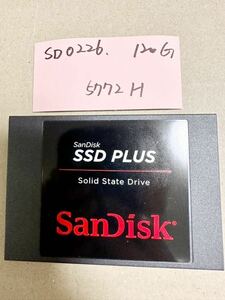 SD0226【中古動作品】SanDisk 120GB 内蔵 SSD /SATA 2.5インチ動作確認済み 使用時間5772H