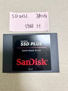 SD0231【中古動作品】SanDisk 240GB 内蔵 SSD /SATA 2.5インチ動作確認済み 使用時間3968H