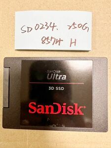 SD0234【中古動作品】SanDisk 250GB 内蔵 SSD /SATA 2.5インチ動作確認済み 使用時間8574H