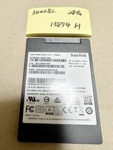 SD0282【中古動作品】SunDisk 内蔵 SSD 128GB /SATA 2.5インチ動作確認済み 使用時間13874H_画像1