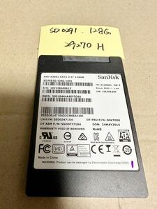 SD0291[ used operation goods ]sundisk built-in SSD 128GB /SATA 2.5 -inch operation verification ending period of use 29270H