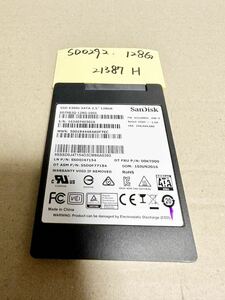 SD0292[ used operation goods ]SunDisk built-in SSD 128GB /SATA 2.5 -inch operation verification ending period of use 21387H
