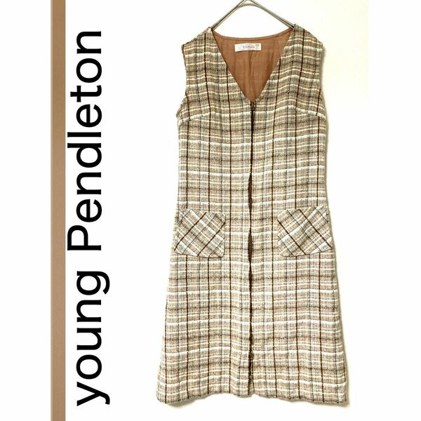 young Pendleton ノースリーブジップアップワンピース ペンドルトン