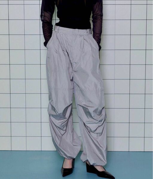 Maison Special color parachute pants グレー