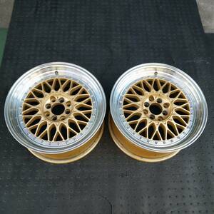 ★BBS RS 風 2本セット 17インチ×8.5J オフセット +20(1本) +25(1本) PCD 100-4H 114.3-4H