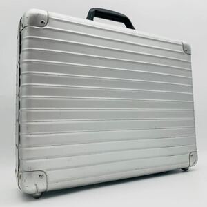 【廃盤】日本未入荷 RIMOWA リモワ OPAL オパール 22L ヴィンテージ アタッシュケース アルミ ビジネスハンドバッグ キャリー 銀色×黒色