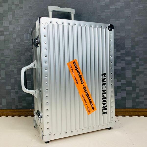 【美品】廃盤 青ロゴ RIMOWA リモワ TOROPICANA トロピカーナ 40L 2輪 カメラキャリー アルミ スーツケース シルバー 銀色 精密機器運搬