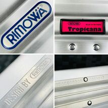 【美品】廃盤 青ロゴ RIMOWA リモワ TOROPICANA トロピカーナ 40L 2輪 カメラキャリー アルミ スーツケース シルバー 銀色 精密機器運搬_画像10