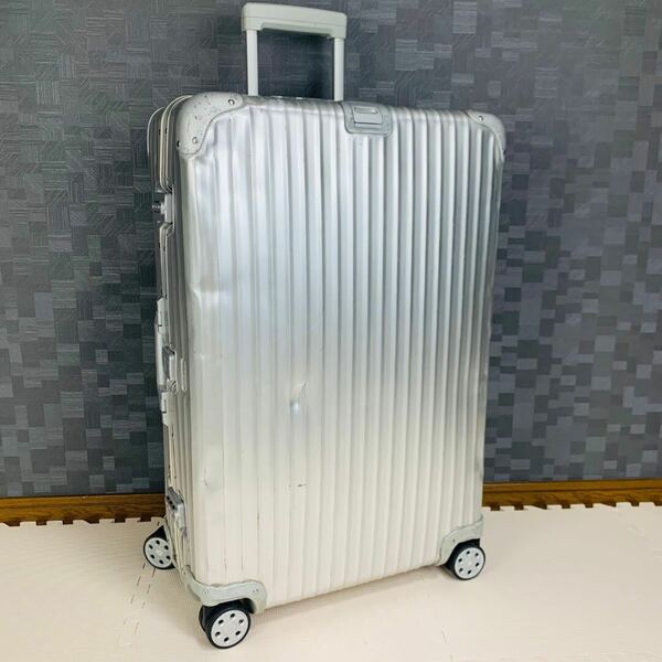 【廃盤】RIMOWA リモワ TOPAS トパーズ 85L 4輪 マルチホイール TSAロック アルミ シルバー チェックインL オリジナル キャリーケース