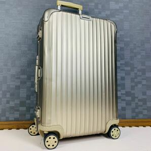 【廃盤】RIMOWA リモワ TOPAS トパーズ Titanium チタニウム 64L 4輪 TSAロック シャンパンゴールド系 金色 チェックインM オリジナル