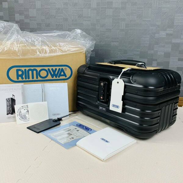 【新品未使用】RIMOWA リモワ TOPAS トパーズ STEALTH ステルス BEAUTY CASE ビューティーケース 17L 保管品 アルミニウム ブラック 黒色