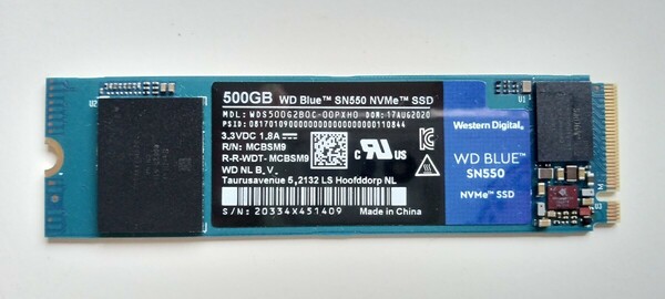 M.2 SSD 500GB NVMe WD SN550 Western Digital
