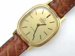 1円■ジャンク■ オメガ 1350 ゴールド クオーツ レディース 腕時計 O146