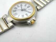 1円◆稼働◆ ダンヒル ホワイト クオーツ レディース 腕時計 コマ4 M41608_画像2