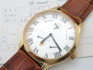 1円◆稼働◆ ビーバレル BBX009PG.W ホワイト 自動巻き メンズ 腕時計 保 O631